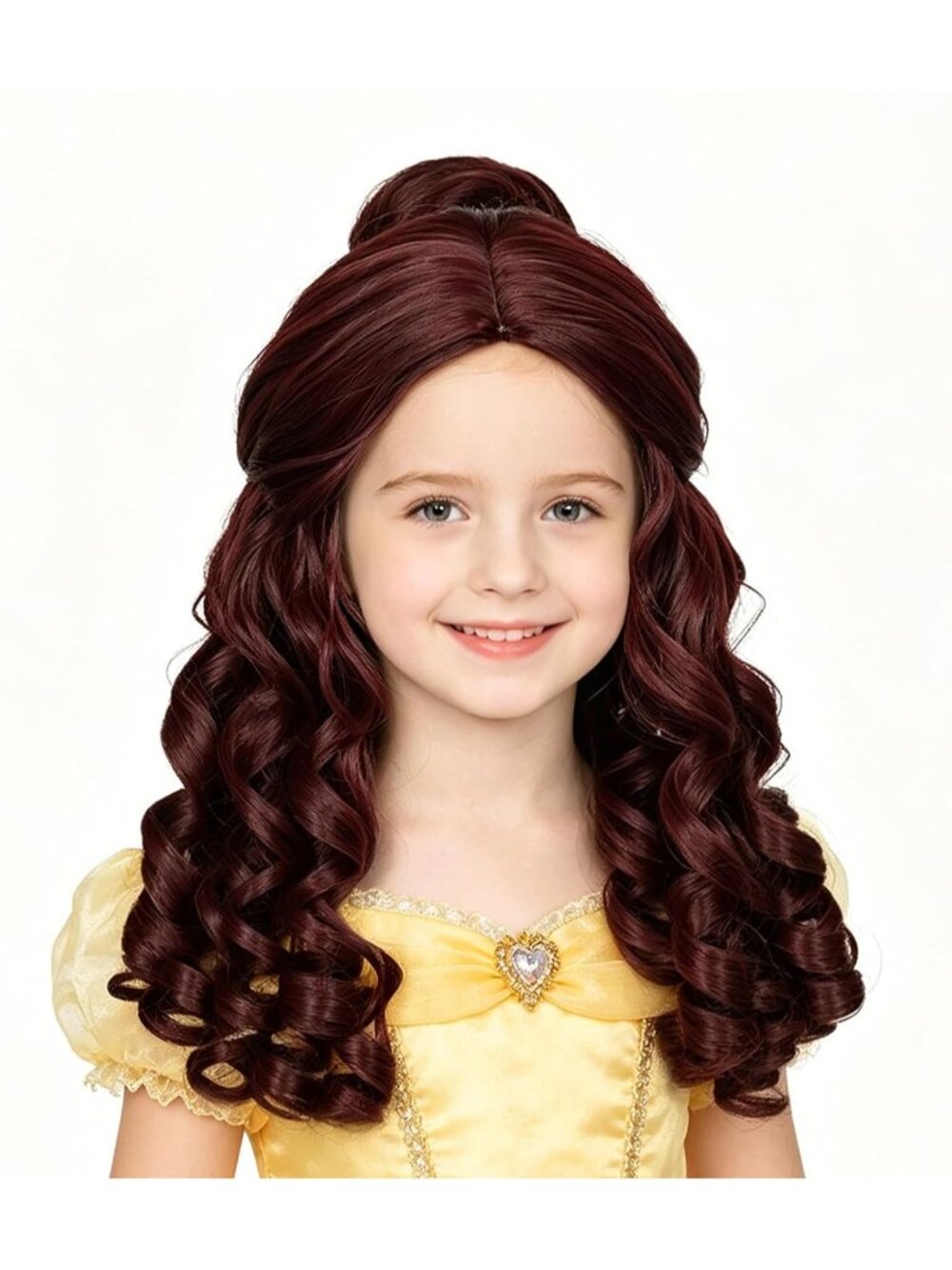 Women's Brown Heat Resistant Synthetic Fiber Long Straight Ombre Wigs